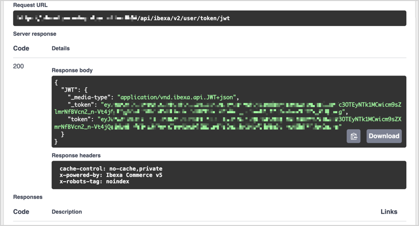 REST API live documentation with a JWTInput payload